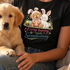 Every Bunny Needs Somebunny Shirt, Easter Dog Shirt, Cute Puppy Easter Tee